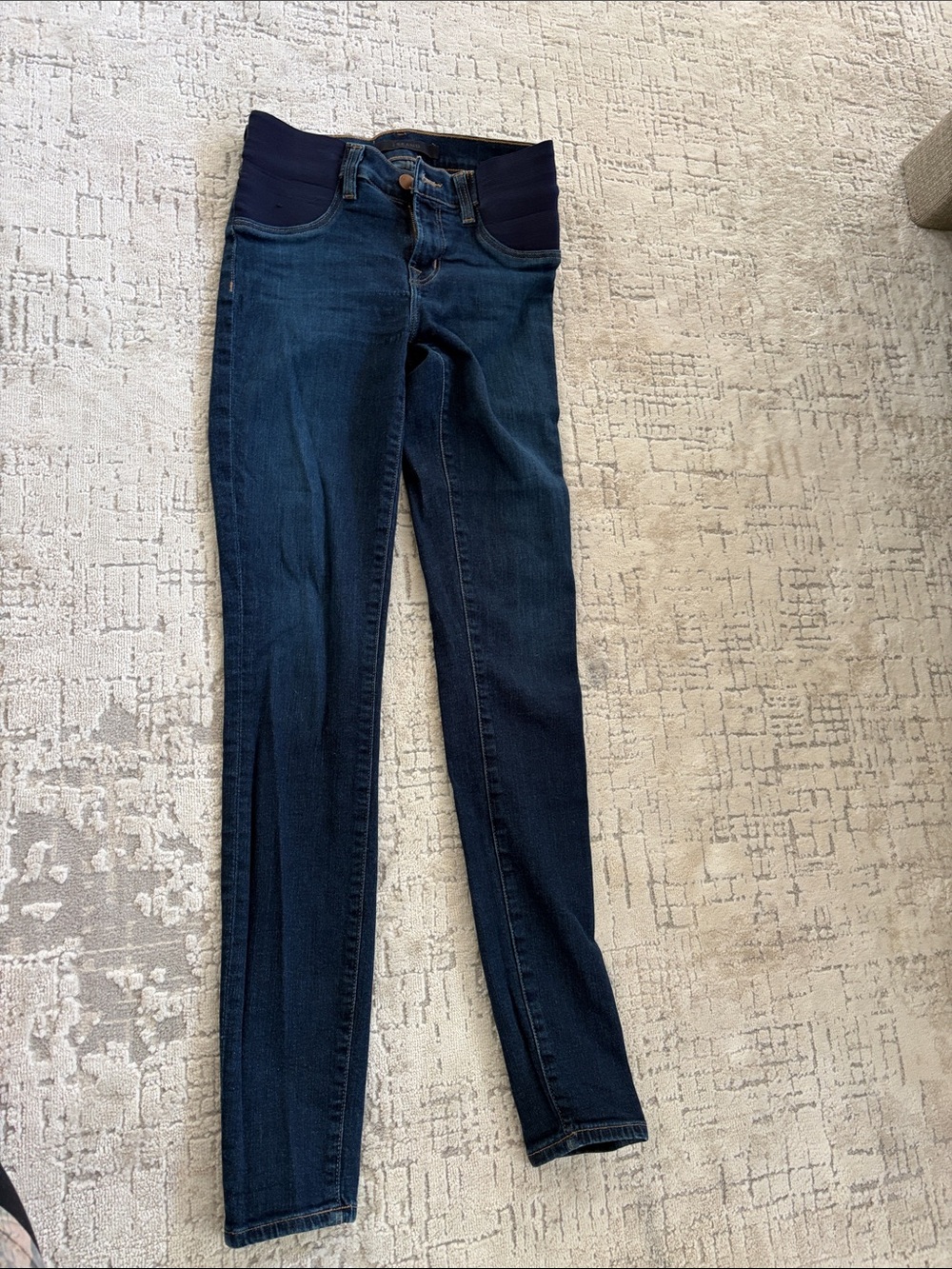 J Brand Women’s 24 Eco Sublime Blue Wash Mama J Mid Rise Skinny Maternity Jeans